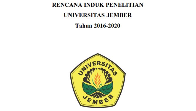 Rencana Induk Penelitian Lembaga Penelitian UNEJ 2016-2020