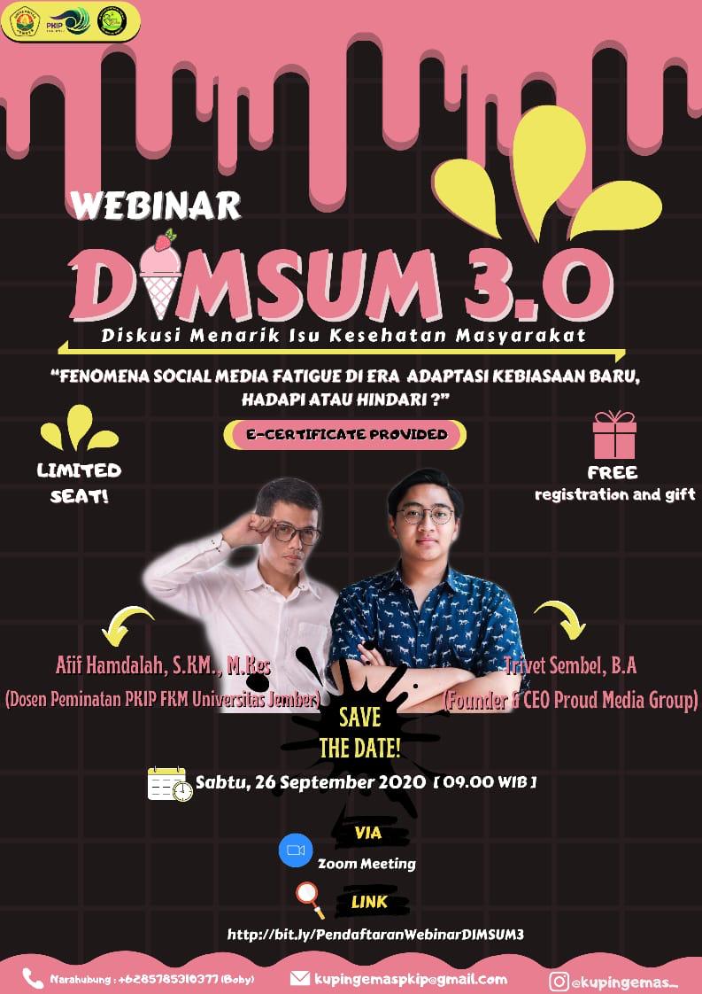 Webinar DIMSUM 3.0 PKIP FKM Unej