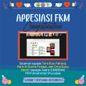 Juara 3 Event Bakti Desa Nasional 2020 BEM KM FKM Universitas Sriwijaya