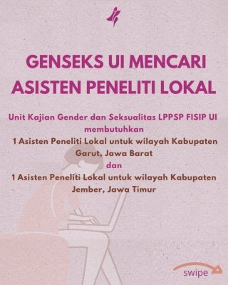 Lowongan Asisten Peneliti Lokal: Genseks UI 2021