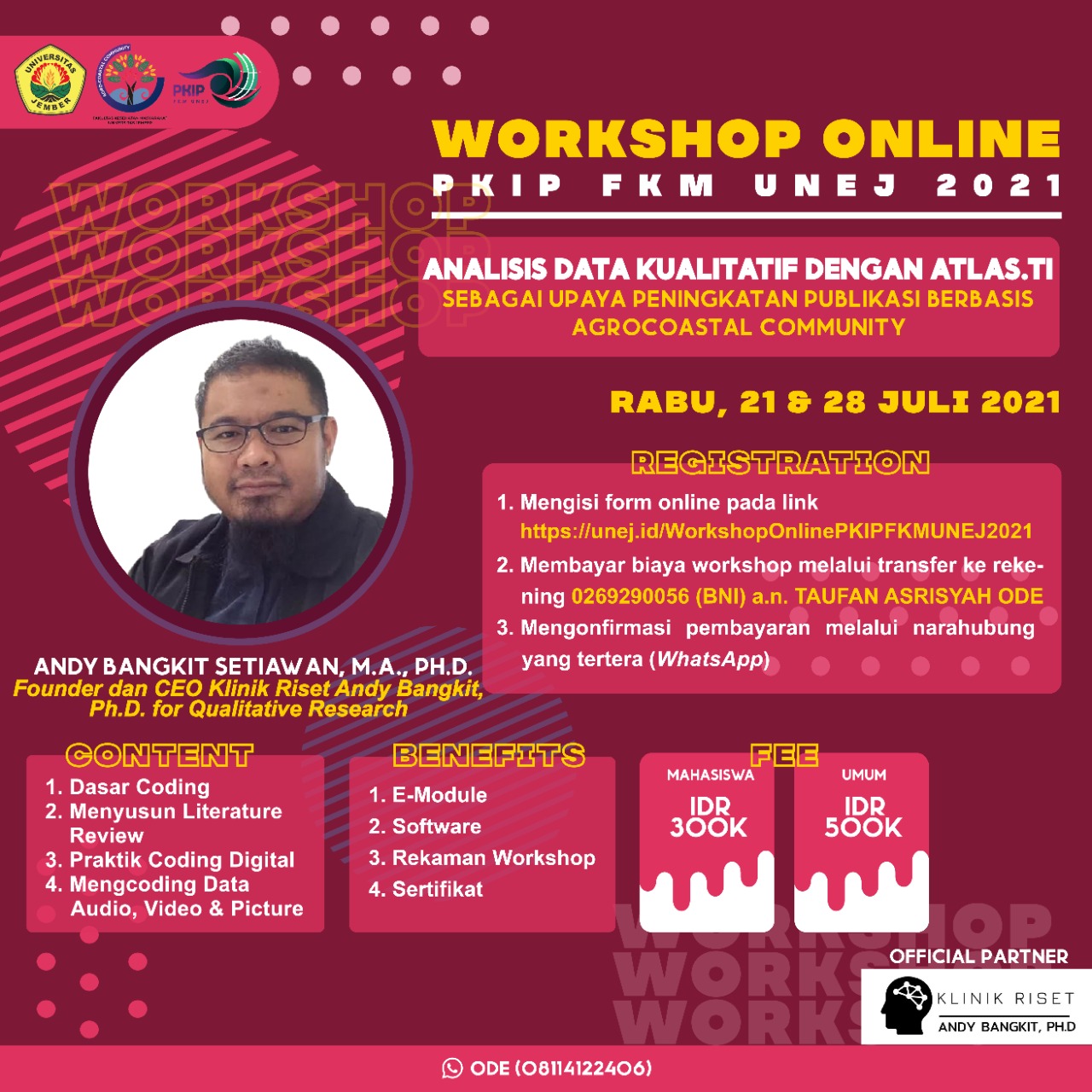 Workshop PKIP: Analisis Data Kualitatif dengan Atlas.ti Sebagai Upaya Peningkatan Publikasi Berbasis Agro-Coastal Community