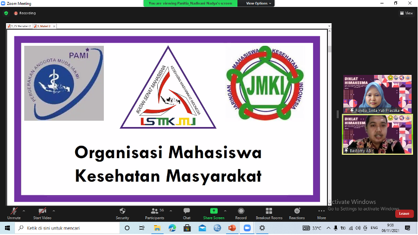 Penyampaian Materi oleh Bapak Bastomy Ali Burhan, S.KM