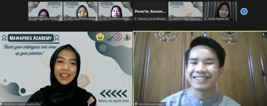 Penyampaian Materi Mawapres Akademi oleh Refa Rahmaddiansyah (Mawapres Nasional)