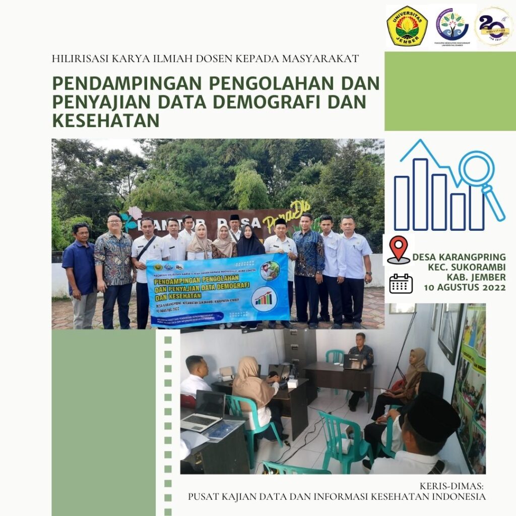 Keris Dimas Pusat Kajian Data dan Informasi Kesehatan Indonesia- Pendampingan Pengolahan dan Penyajian Data Demografi dan Kesehatan