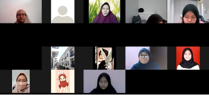 Kajian Muslimah daring melalui zoom meeting
