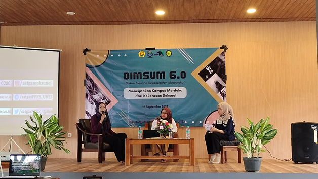 Talkshow DIMSUM 6.0 dengan Tema Menciptakan Kampus Merdeka dari Kekerasan Seksual Fakultas Kesehatan Masyarakat